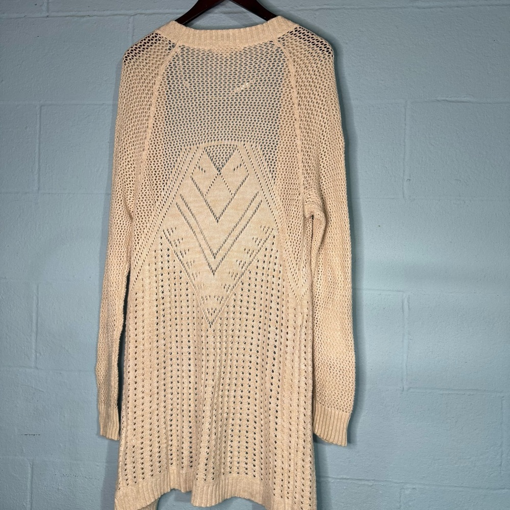 Roxy Open Weave Long Cardigan - Picture 4 of 6